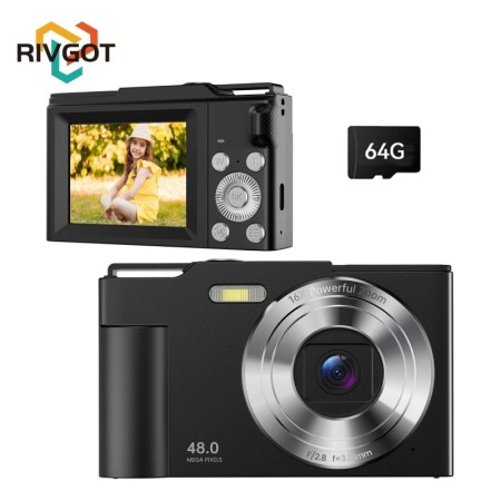 Cámara Digital 4K para niños, cámara de vídeo HD de 1080P con tarjeta 