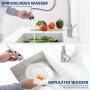 CECIPA Grifo Cocina Negro Extraible con 3 Modos, Grifo Extensible para Fregadero Monomando, Torneira Cozinha Giratorio 360 °con