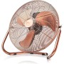 Brandson - retro style fan - table fan - 30 cm floor fan - high airflow - tiltable - matte black