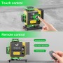 Modo de PulsoNivel Laser Autonivelante 4 x 360 ° Nivel Láser Verde 16 Líneas Montaje en Pared, Control Remoto, Base Magnética,