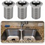 EMSea 6 Tornillos para Colador de Fregadero de Cocina de 1,15 Cm X 2 Cm Tornillos Huecos de Acero Inoxidable para Válvulas de
