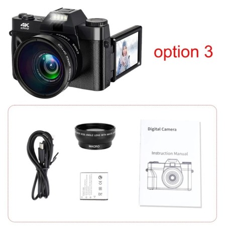 Cámara Digital profesional 4K, cámara de vídeo Digital de 48MP, enfoqu