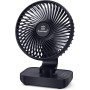 Dreamhigh® 4000mAh USB Fan, Quiet Rechargeable Small Fan, Powerful Table Fan with 4 Speeds, with Battery Indicator Light for