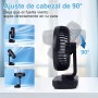 Dreamhigh® 4000mAh USB Fan, Quiet Rechargeable Small Fan, Powerful Table Fan with 4 Speeds, with Battery Indicator Light for