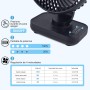 Dreamhigh® 4000mAh USB Fan, Quiet Rechargeable Small Fan, Powerful Table Fan with 4 Speeds, with Battery Indicator Light for