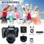 Cámara Digital con pantalla táctil de 64MP y 4,0 pulgadas para fotogra