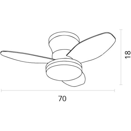 BEL AIR HOME - TAURUS Ceiling Fan with DC Motor and LED Light 24W, 6 Air Speeds and 3 Light Temperatures, Remote Control