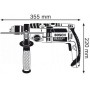 Bosch Professional GSB 21-2 RCT - Taladro percutor (1300 W, 2 velocidades, max perforación hormigón 22 mm, en maletín)