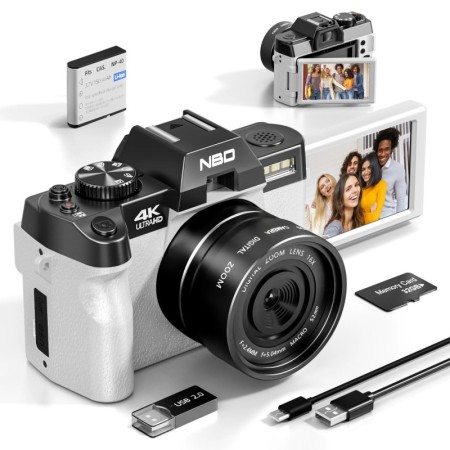 Cámara Digital de fotografía NBD, cámara de vídeo/Vlog de 48MP y 4K co