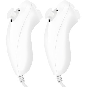 Sporgo Juego de 2 Controladores Nunchuk para Wii: Wii U Video Gamepad, Los Controladores Nunchuck de Repuesto Son Perfectamente