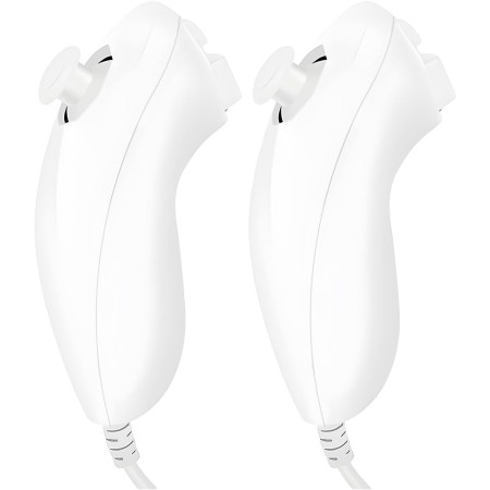 Sporgo Juego de 2 Controladores Nunchuk para Wii: Wii U Video Gamepad, Los Controladores Nunchuck de Repuesto Son Perfectamente