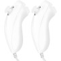 Sporgo Juego de 2 Controladores Nunchuk para Wii: Wii U Video Gamepad, Los Controladores Nunchuck de Repuesto Son Perfectamente