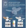BEL AIR HOME - TAURUS Ceiling Fan with DC Motor and LED Light 24W, 6 Air Speeds and 3 Light Temperatures, Remote Control