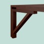 Relaxdays Mesa Plegable de Pared, 60x40 cm, Madera, Mesita para Comer, Escritorio, Abatible para Ahorrar Espacio, Marrón