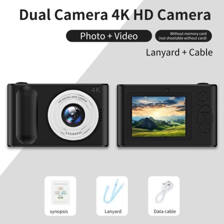 Mini cámara Digital 4K HD, lente Sony de 44M píxeles, pantalla de 2,4 