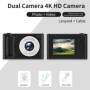 Mini cámara Digital 4K HD, lente Sony de 44M píxeles, pantalla de 2,4 