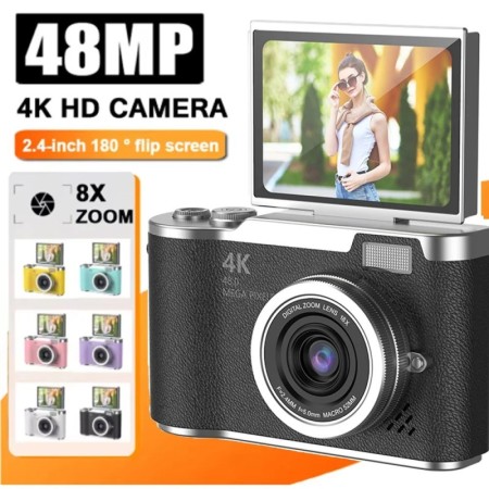 8-64GB 4K CCD 8X Zoom digital Cámara digital para estudiantes Cámara d
