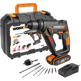Worx WX390 - H3™Taladro/Atornilllador/Martillo 1 Bat. 20v-2,0Ah Li-Ion