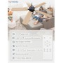 ZMISHIBO Ceiling Fan with Light, Ø132 cm, Efficient DC Motor, 6 Speeds, 3 Colour Temperatures (3000K, 4000K, 6000K), Modern