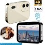 Cámara Digital CCD de 128GB, 64MP, 4K, cámara de vídeo Digital con 3 l
