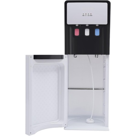 Qussse Dispensador de agua de pie, 500 W, dispensador de agua eléctrico, dispensador de agua de fondo con 3 salidas de agua,