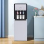 Qussse Dispensador de agua de pie, 500 W, dispensador de agua eléctrico, dispensador de agua de fondo con 3 salidas de agua,