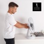 Taurus Greco 16 Portable Desktop Fan, Oscillating System, 3 Blades, 40 cm Diameter, 40 W, Non-Slip Round Base, White and Black,