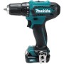 Taladro inalámbrico Makita DF333DSAE de 12 V como máximo/2,0 Ah, 2 baterías+cargador en funda de transporte, negro, azul