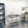 Fregadero Cocina fregadero Exterior Jardin lavamanos Portatil Con Kit De Drenaje + Grifo Fregadero Comercial Fregadero Fácil De