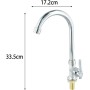 ZiStarlilife Grifo de agua fría para fregadero de cocina con boquilla giratoria de 360 °, sin plomo, mango único SUS304 de acero