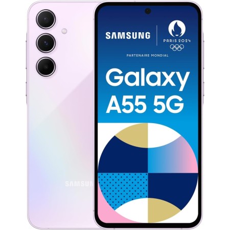 Samsung Galaxy A55 5G, Dual, 128GB 8GB Ram, Awesome Lilac