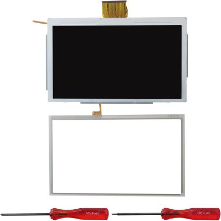 JRSHOME Pantalla LCD de repuesto con digitalizador de vidrio táctil para Nintendo Wii U WiiU Gamepad