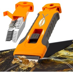 Rasqueta Vitrocerámica Profesional 15 Cuchilla Rascador Vitroceramica para limpieza, Rascador de Horno No Rasca para Rascar la