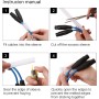 Alex Tech 3mm-3.1m Manguito de Cable Auto-Cierre Recoge Cables Cubre Cables Organizador Cables Funda Cables para Computadora PC