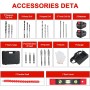 TEENO Martillo Perforador 21V, Taladro Destornillador Inalámbrico con 2 Baterías de 2000mAh, 40Nm, 18+3 Ajustes de Par, 20