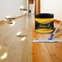 Cera de Abejas Natural Para el Cuidado de Muebles de Madera, Resistente Al Agua y A La AbrasióN,100 g Con Esponjas (Limón)