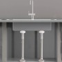 Soporte ajustable para fregadero de cocina de 30 a 80 cm, patas de soporte de instalación inferior de acero inoxidable para