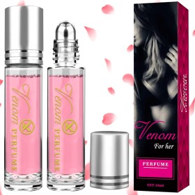 SEO-FANALLY Perfume de Feromonas para Mujer, Venom Perfume, Fragancia Duradera para Atraer Hombres, 2 Piezas, Hermosa y Confiada