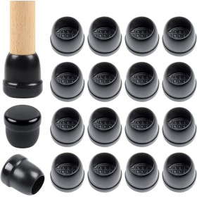Ezprotekt 16 Deslizadores de Patas de Silla para Alfombra, 1.25 Pulgadas Redondas de Color Transparente TPE de Alta Elasticidad