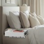 Relaxdays Mesita de Noche para Litera, Estante Cama Colgante, Mesilla Bambú, 14x37x26,5 cm, Cajón y Posavasos, Natural,
