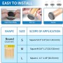 Ezprotekt 16 Deslizadores de Patas de Silla para Alfombra, 1.25 Pulgadas Redondas de Color Transparente TPE de Alta Elasticidad