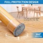 Ezprotekt 16 Deslizadores de Patas de Silla para Alfombra, 1.25 Pulgadas Redondas de Color Transparente TPE de Alta Elasticidad