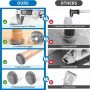Ezprotekt 16 Deslizadores de Patas de Silla para Alfombra, 1.25 Pulgadas Redondas de Color Transparente TPE de Alta Elasticidad