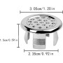 Cubierta de desagüe para lavabo, anillo de rebosadero para lavabo, repuesto para orificio de desbordamiento, orificio de
