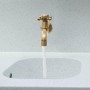 Grifo dorado, grifos retro con tapa decorativa, grifo de latón macizo vintage G1/2", grifo de agua fría, montaje en pared para