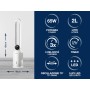 BEPER P206RAF300 Bladeless Cooler and Fan 65W, 3 Selectable Speeds, Touch Screen, Remote Control Included, White