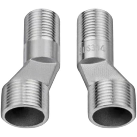 Zilimontt Grifo ajustable de 40 grados para montar en la pared, adaptador de llave de esquina con tornillo excéntrico, cobre