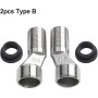 Zilimontt Grifo ajustable de 40 grados para montar en la pared, adaptador de llave de esquina con tornillo excéntrico, cobre