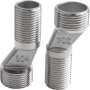 Zilimontt Grifo ajustable de 40 grados para montar en la pared, adaptador de llave de esquina con tornillo excéntrico, cobre