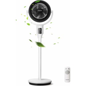 Aigostar Airflow – Quiet Standing Fan (23dB) with Remote Control, DC Motor 24W, Large Touch LED Display, 135° Oscillation, 9